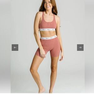 Zyia Active Dark Peony Banded Bra and Brief Set